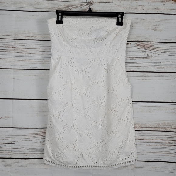 New York & Company | Strapless Eyelet Lace Dress - Picture 7 of 9